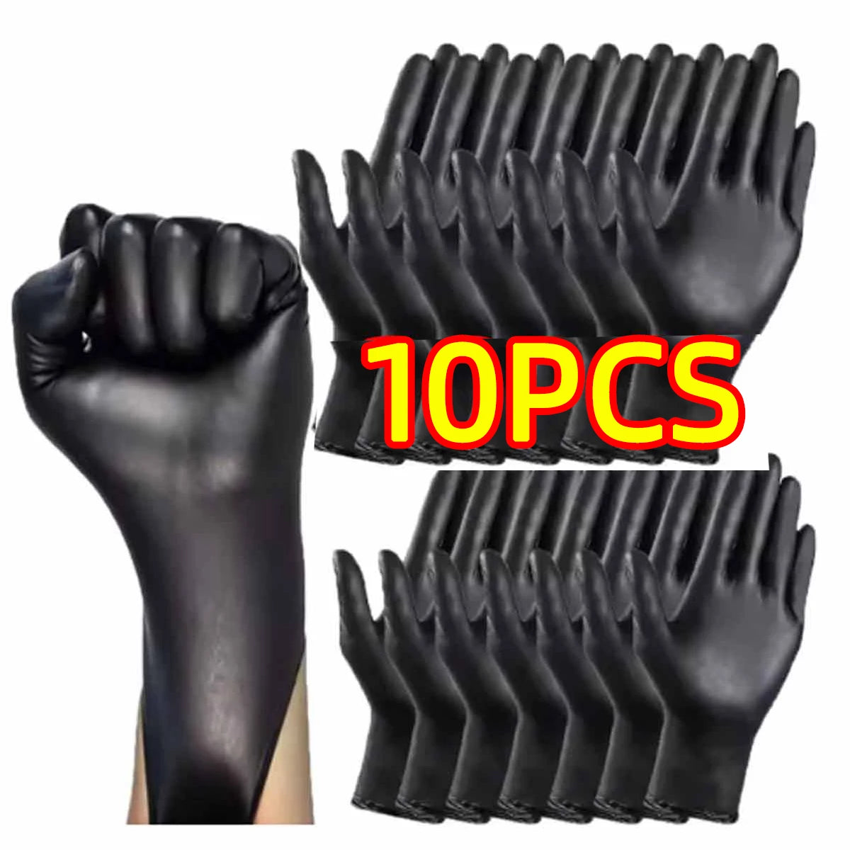 Black Pure Nitrile Disposable Gloves Durable Household Cleaning Gloves Suitable For Kitchen Cleaning Tattoos Beauty Salons