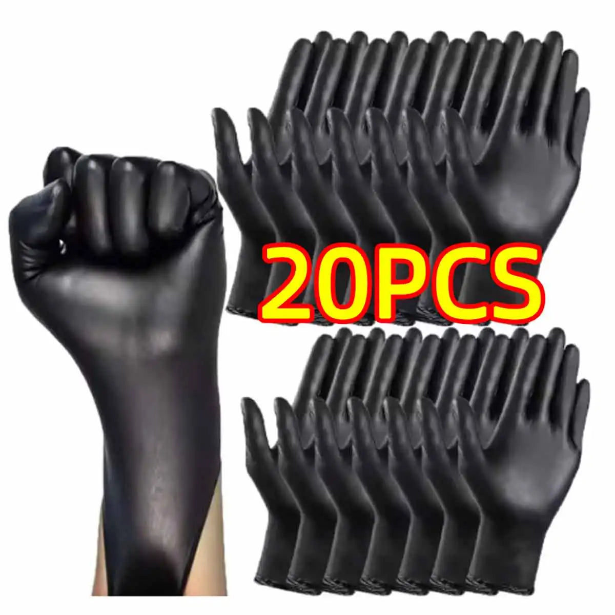 Black Pure Nitrile Disposable Gloves Durable Household Cleaning Gloves Suitable For Kitchen Cleaning Tattoos Beauty Salons