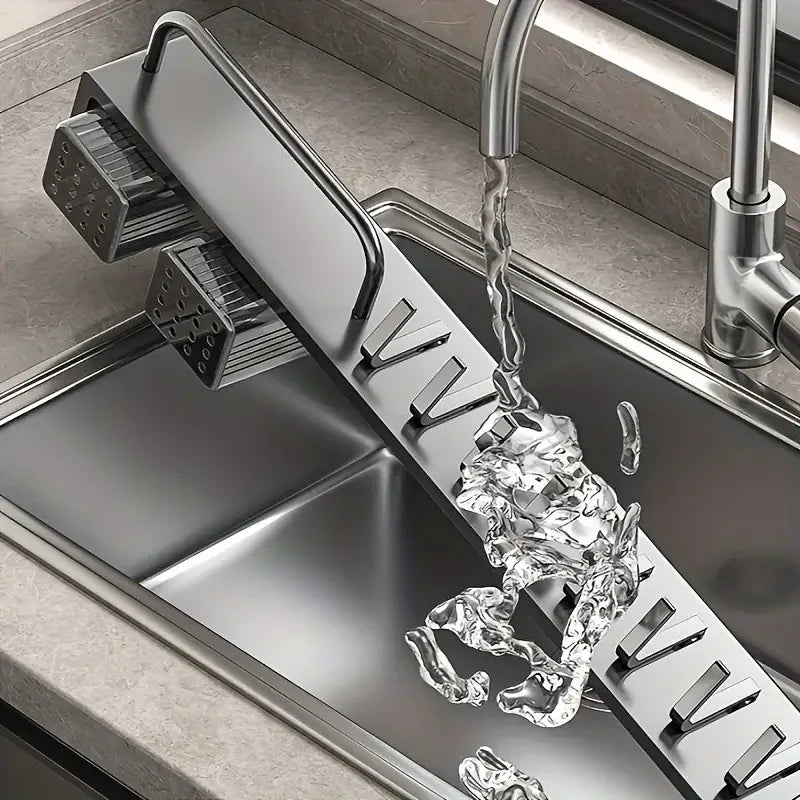 60cm Wall-mounted Kitchen Organizer Shelf Spice Storage Rack Kitchen Knife Holder Wall Seasoning Chopstick Spoon Shovel Storage