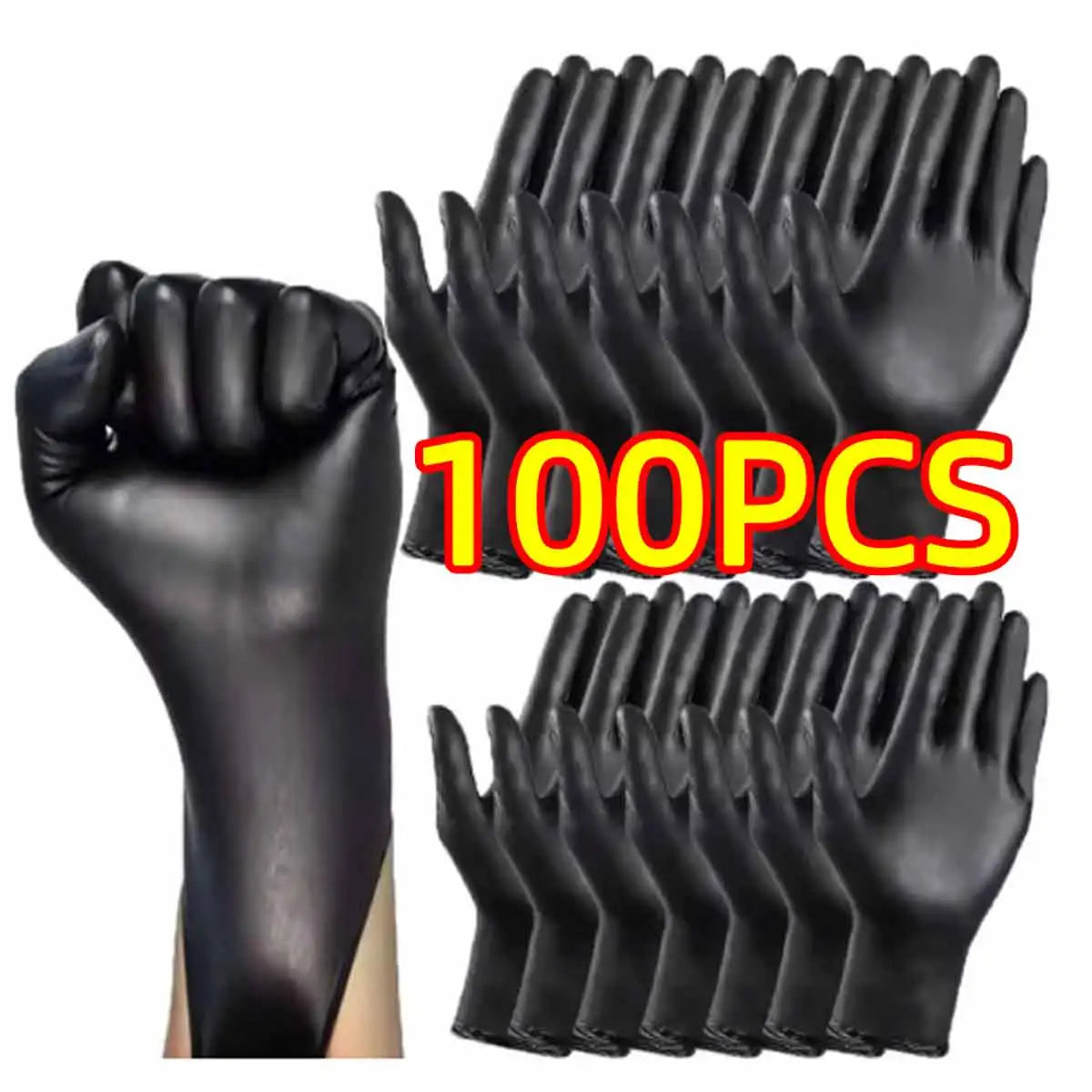 Black Pure Nitrile Disposable Gloves Durable Household Cleaning Gloves Suitable For Kitchen Cleaning Tattoos Beauty Salons